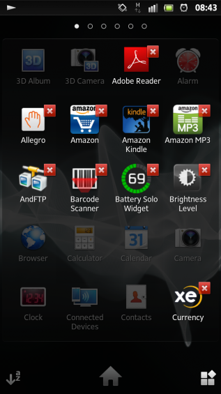 SXS screenshot app drawer uninstall