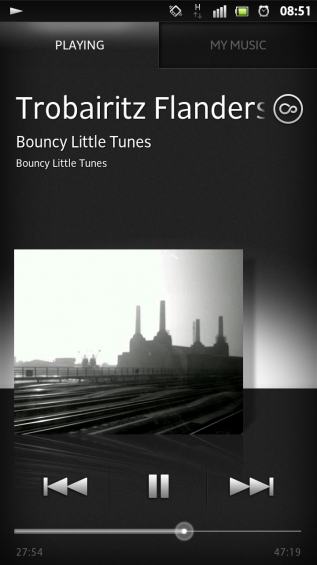 SXS screenshot music player