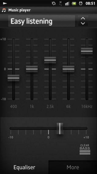 SXS screenshot music player equalizer