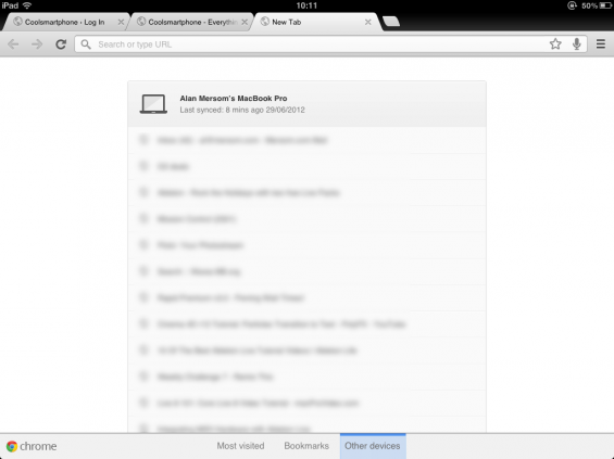 Chrome Screenshot iPad