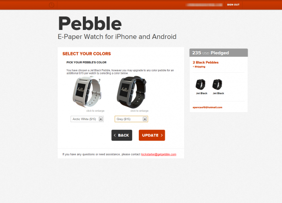 Pebble   Select Your Colors