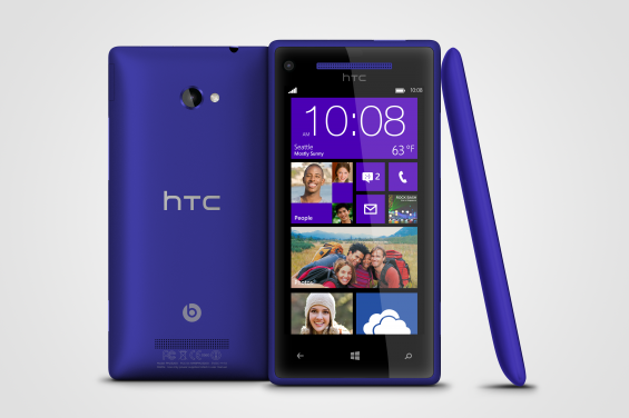 WP 8X by HTC California Blue 3views