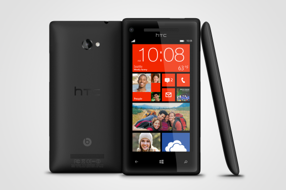 WP 8X by HTC Graphite Black 3views