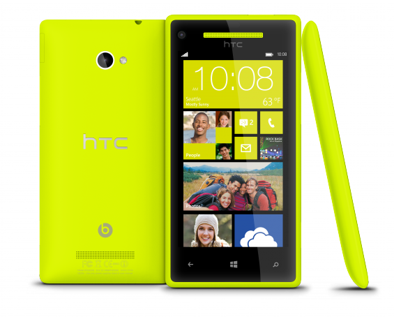 WP 8X by HTC Limelight Yellow 3views