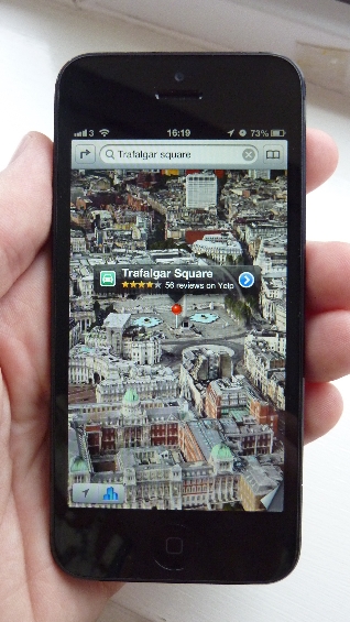 iPhone 5 maps in hand