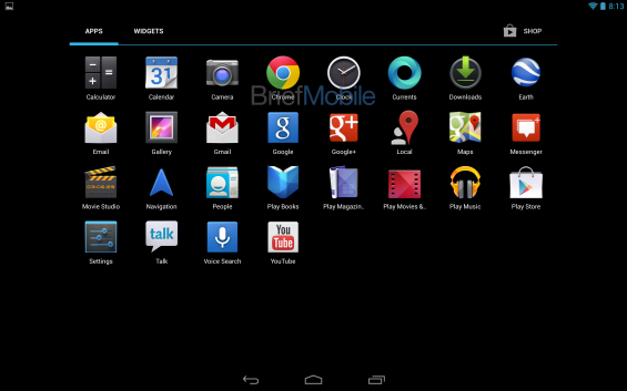 nexus 10 app drawer