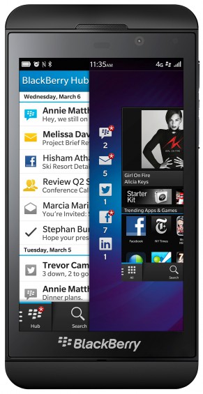 BlackBerry Z10 Front View