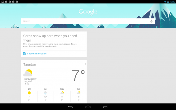 Google Now Nexus 10