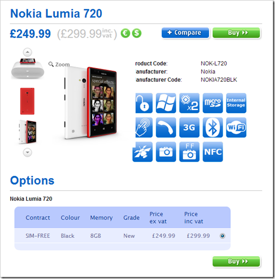 Lumia 720 UK