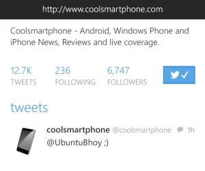 Twitter for WIndows Phone