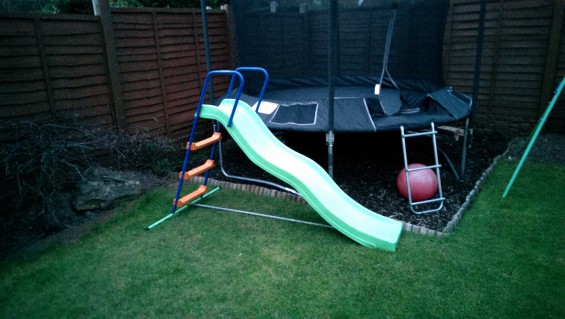 one trampoline