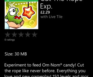 Cut the Rope Experiments Windows Phone