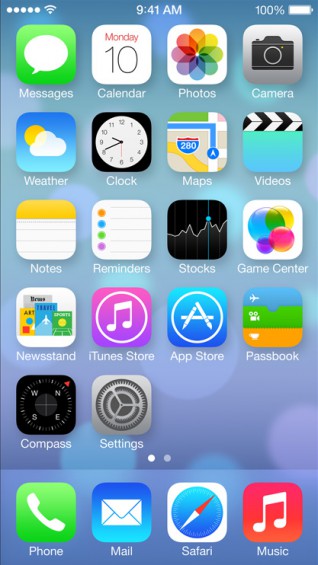 iOS 7 Homescreen