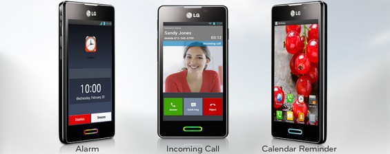 lg mobile L5 II feature Home Button LED