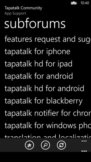 Tapatalk Screenshot