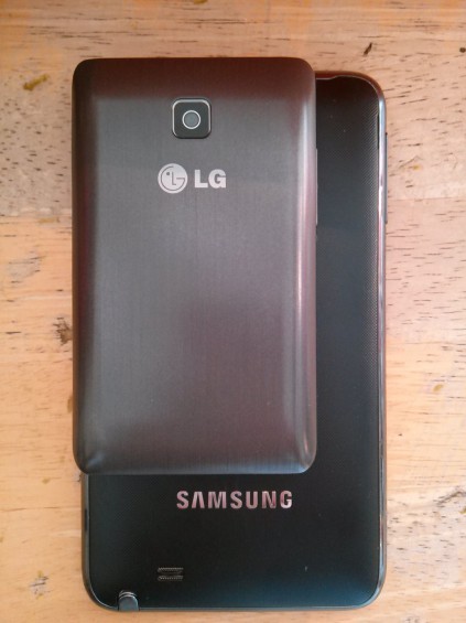 LG L3 II on a Samsung Glaxy Note