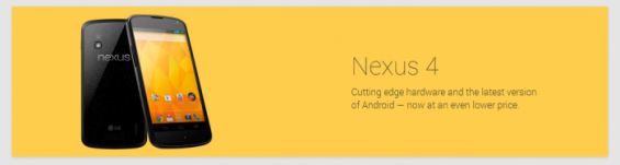 Nexus 4 now reduced