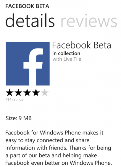 Facebook Beta