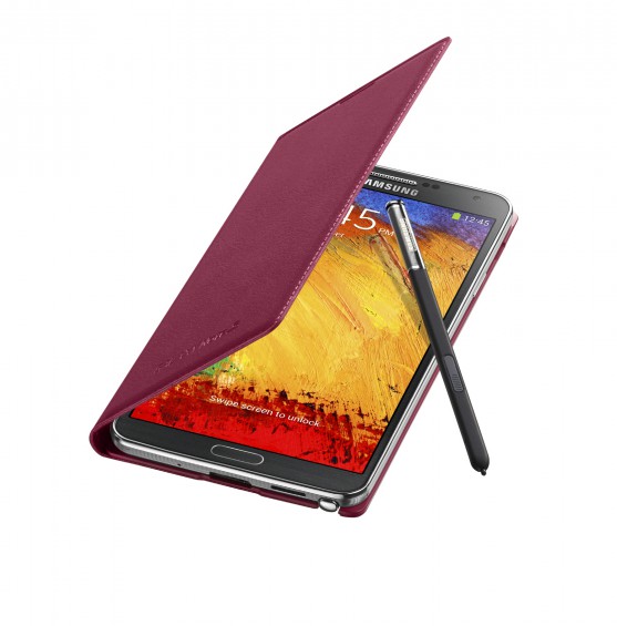 Galaxy Note3 FlipCover 004 Open Pen Plum Magenta