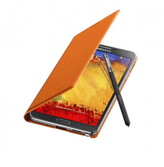 Galaxy Note3 FlipCover 004 Open Pen Wild Orange