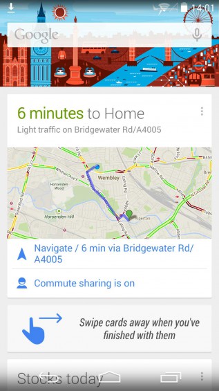 Fullscreen Google Now