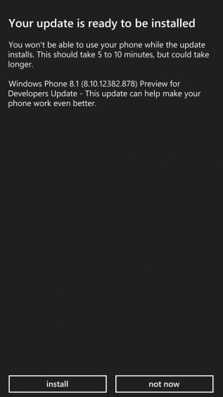 WP 8.1 update