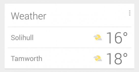 Google Now Weather