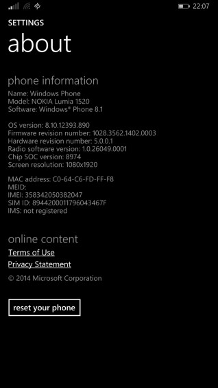 WP 8.1 update