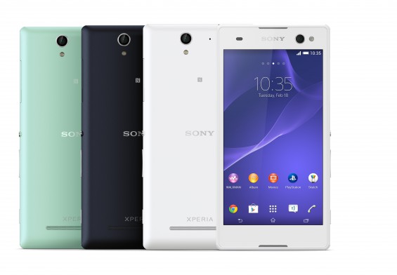 Xperia C3 Group Colours Front