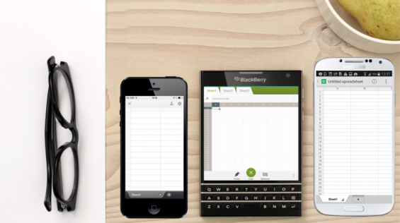 blackberry passport spreadsheet productivity