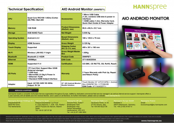 aio android monitor specs