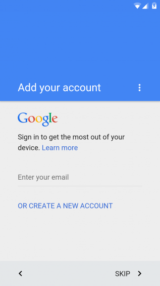 Adding Google Account