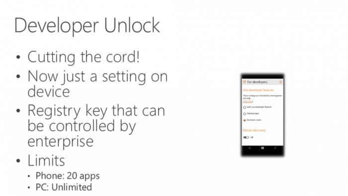 Win 10 Dev Unlock