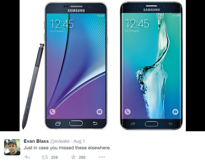 Galaxy note 5 image leak ev