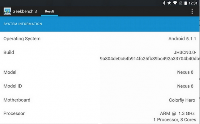 geekbench 3 for nexus 8