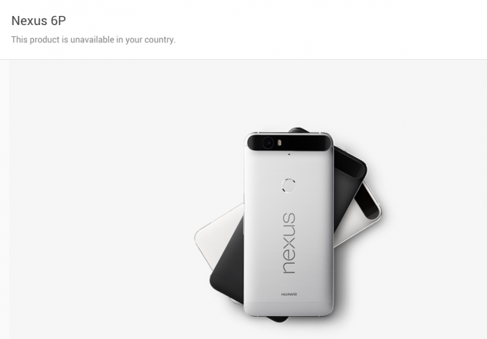 nexus 6p not available in your country