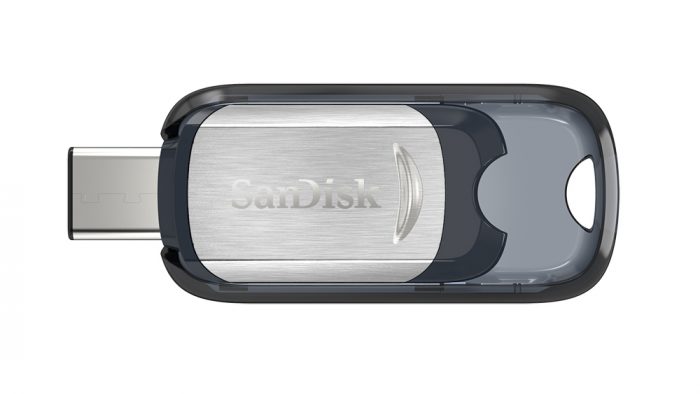 SanDisk Ultra USB Type C SDCZ450 center open LR