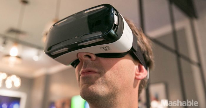 Wearing Samsung Gear VR