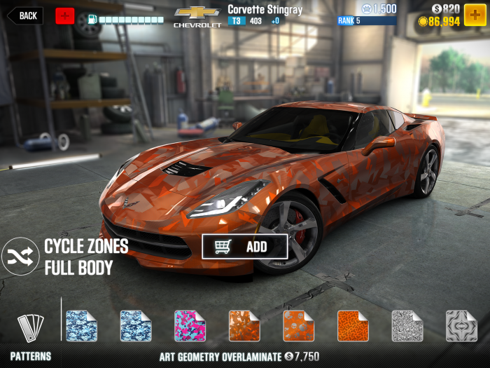 CSR Racing 2 Stingray Customisation Customisation 2208x1656