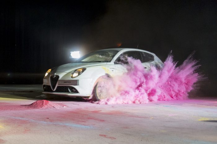 new alfa mito white veloce pink powder paint