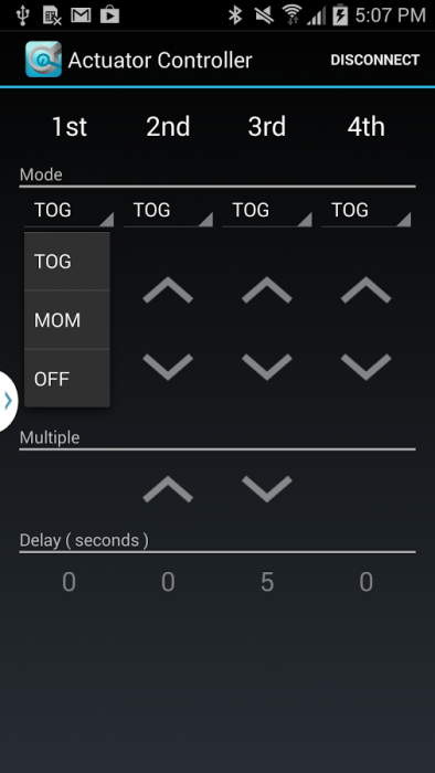 linear actuator control app screenshot3