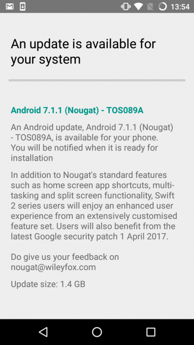 nougat update