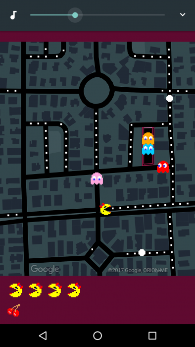 Pacman on Google Maps