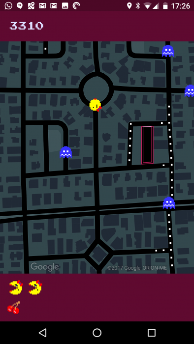 Pacman on Google Maps