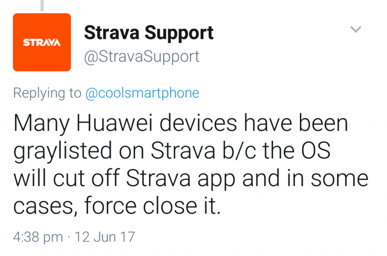 huawei and strava