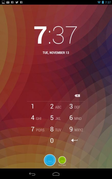 multi user lock screen