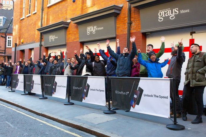 Fans travel miles to get hands on OnePlus 6T