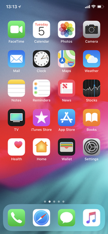 IOS 12 Homescreen iPhone X