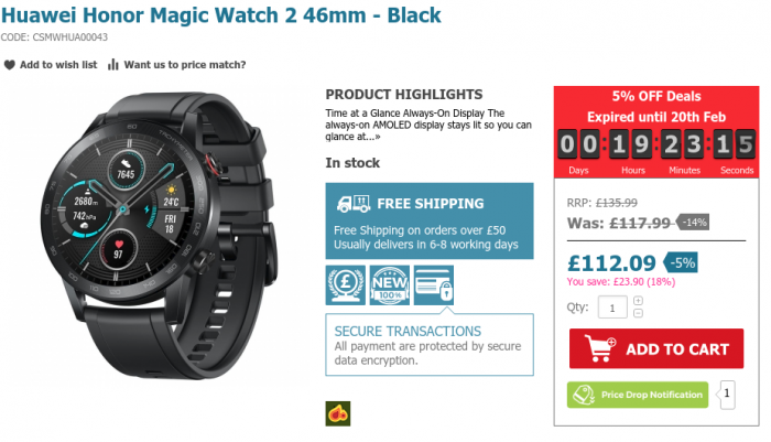 Honor MagicWatch 2   Deal!