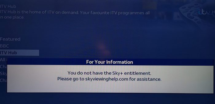 Ditching Sky. What youre left with after the subscription ends..